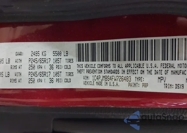 1C4PJMBS4FW726483: 42770953