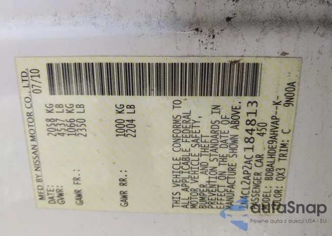 1N4CL2AP2AC184813: 42770984