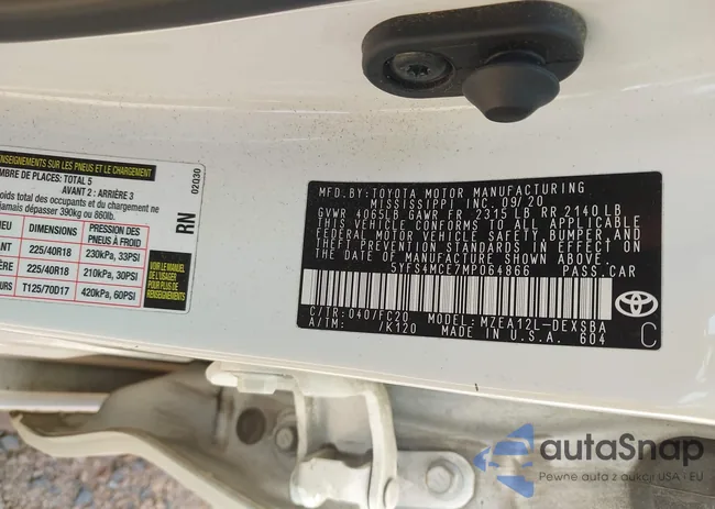 5YFS4MCE7MP064866: 42772051