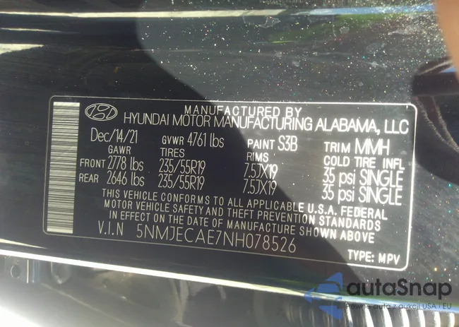 5NMJECAE7NH078526: 42772353