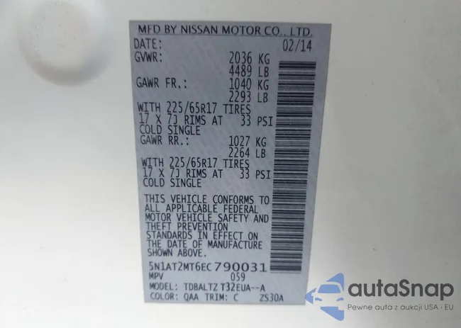 5N1AT2MT6EC790031: 42772547