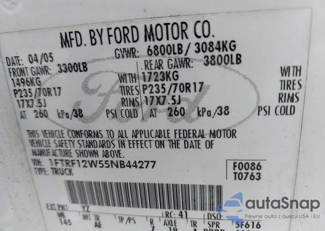 1FTRF12W55NB44277: 42772553