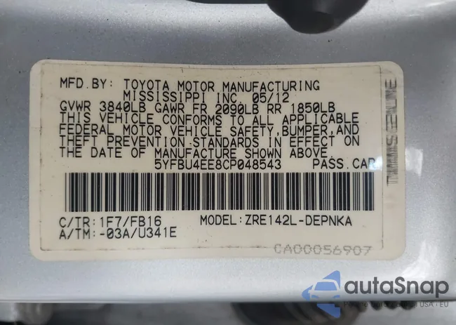 5YFBU4EE8CP048543: 42772558