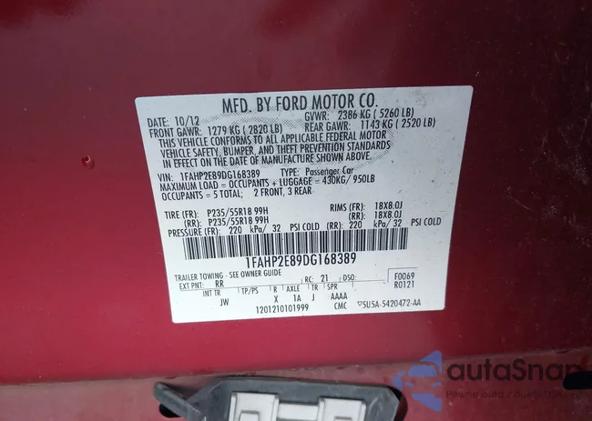 1FAHP2E89DG168389: 42771774