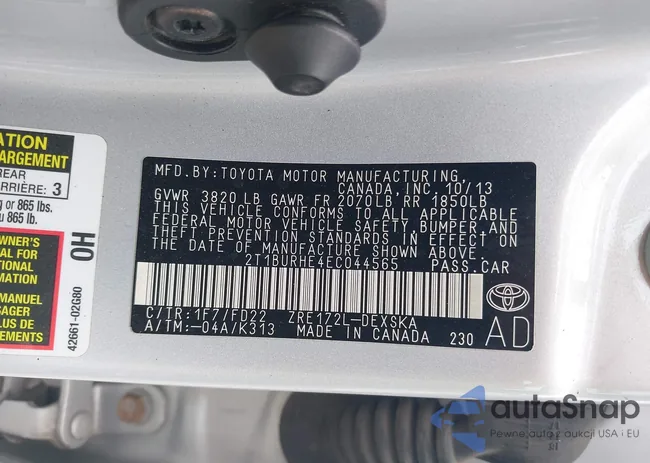 2T1BURHE4EC044565: 42771836