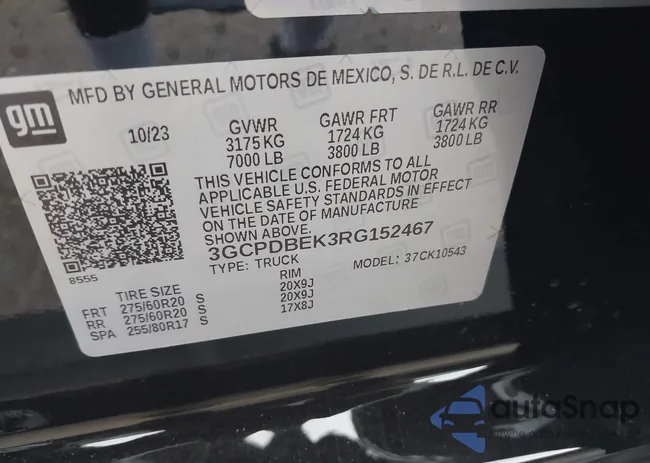 3GCPDBEK3RG152467: 42771845