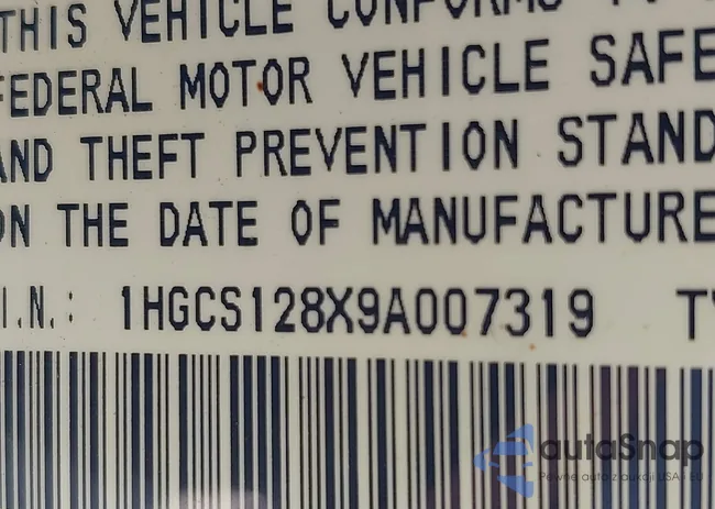 1HGCS128X9A007319: 42771986