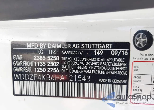 WDDZF4KB6HA121543: 42773296