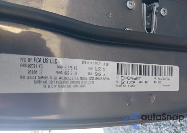 2C3CDXBG8GH228097: 42773519