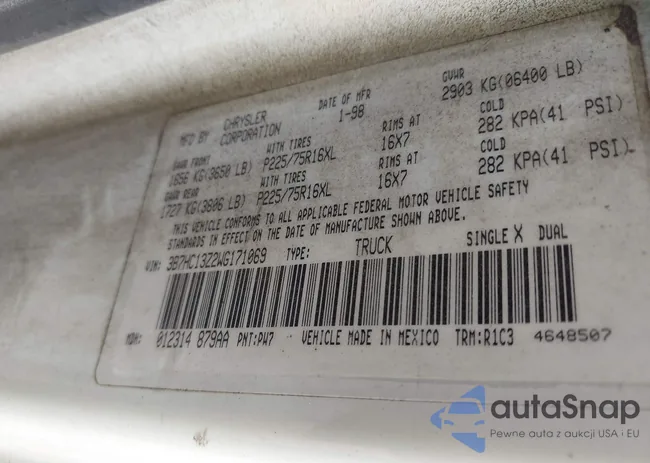 3B7HC13Z2WG171069: 42773604