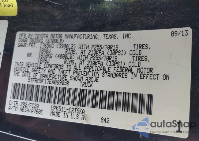 5TFRM5F17EX069050: 42772850