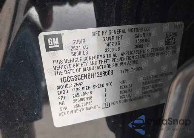 1GCGSCEN8H1298608: 42774363