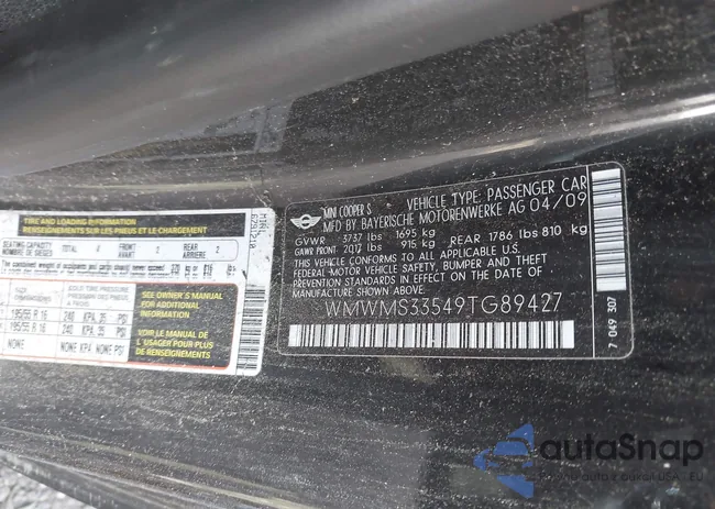 WMWMS33549TG89427: 42774498