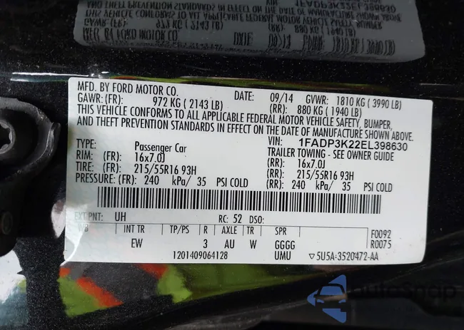 1FADP3K22EL398630: 42773789