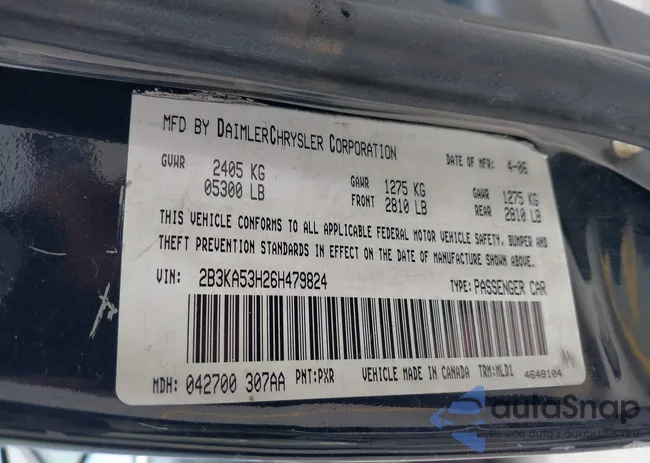 2B3KA33V29H627212: 42773936