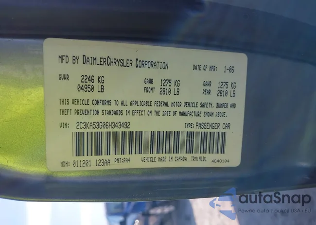 2C3KA53G06H343492: 42775135