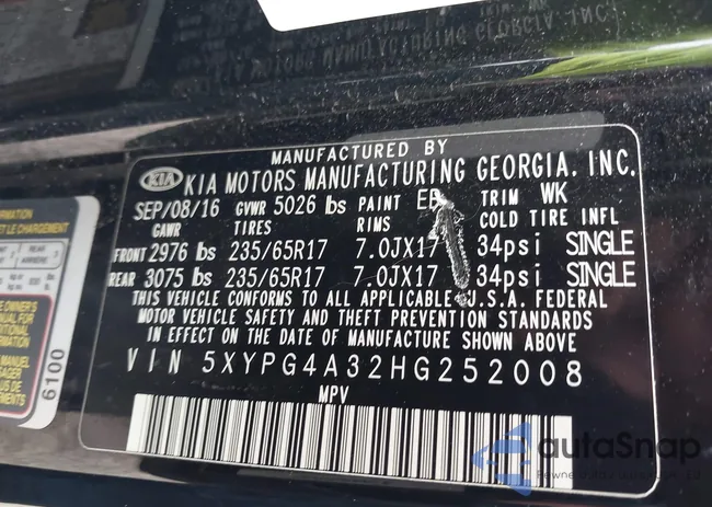 5XYPG4A32HG252008: 42775138