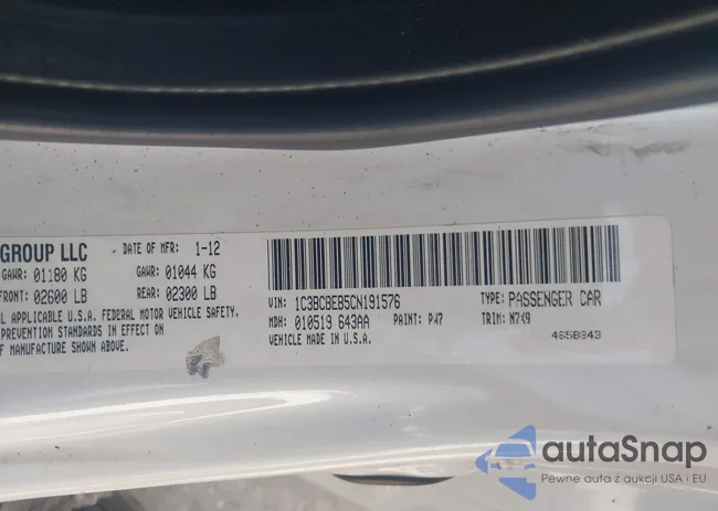 1C3BCBEB5CN191576: 42775310