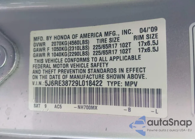 5J6RE38729L018422: 42775382