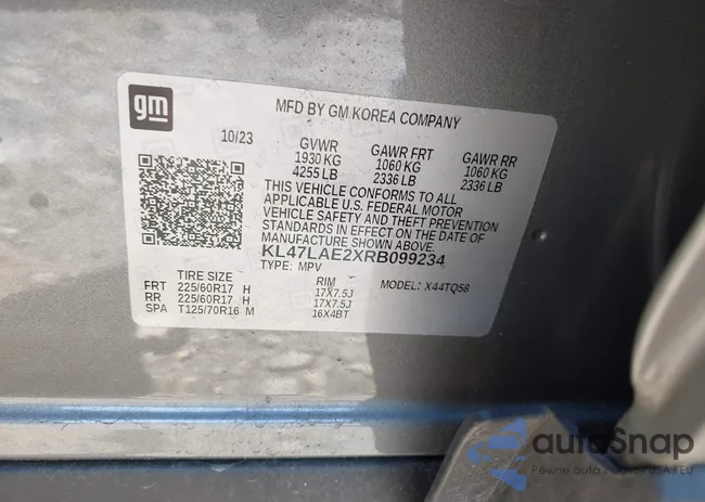 KL47LAE2XRB099234: 42775434