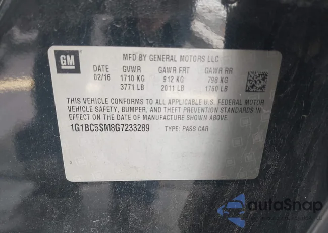 1G1BC5SM8G7233289: 42774705