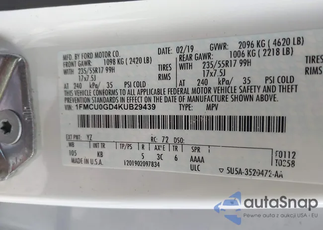 1FMCU0GD4KUB29439: 42774831