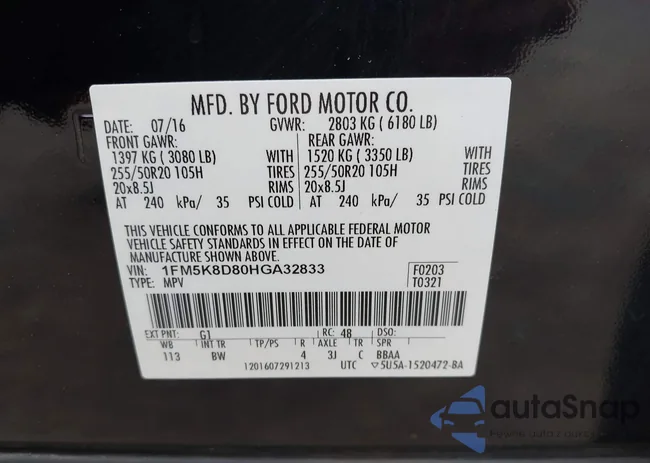 1FM5K8D80HGA32833: 42776086