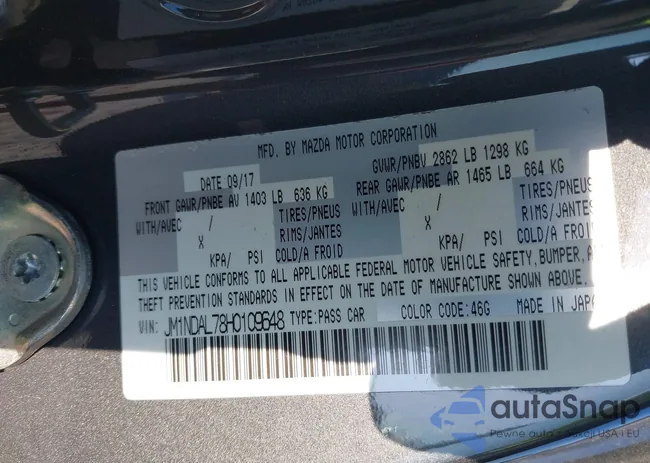 JM1NDAL78H0109648: 42776282