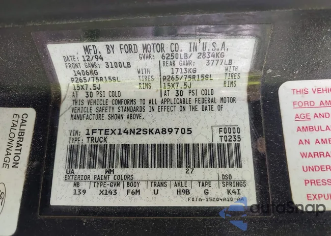 1FTEX14N2SKA89705: 42776296