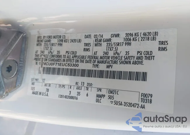 1FMCU0F71EUC53300: 42776432