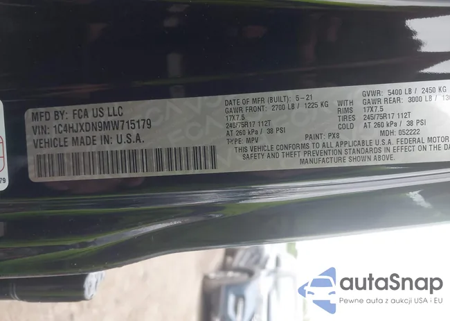 1C4HJXDN9MW715179: 42776550