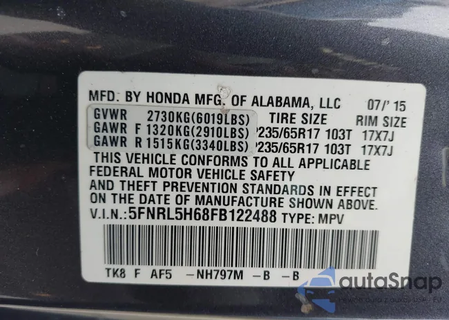 5FNRL5H68FB122488: 42775728