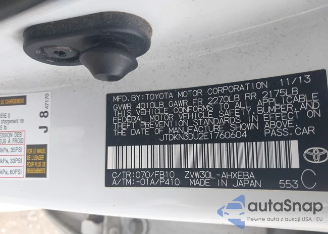 JTDKN3DU2E1760604: 42775739