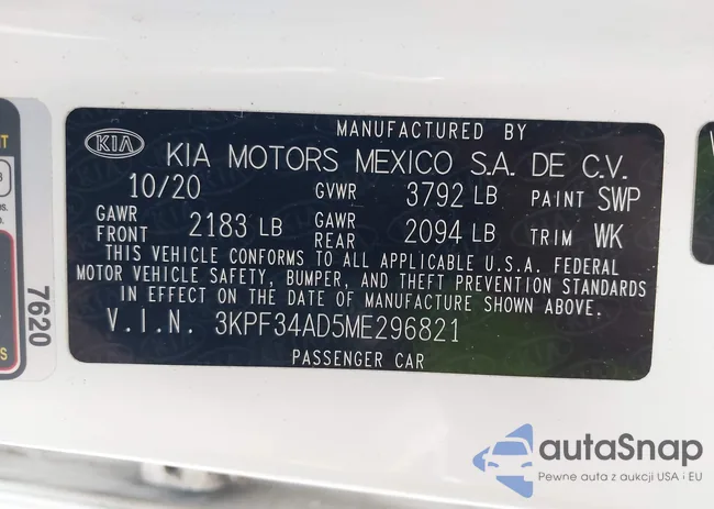 3KPF34AD5ME296821: 42777062