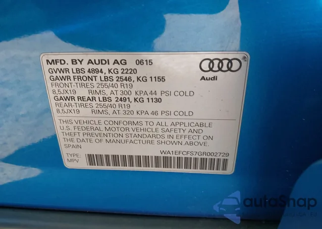 WA1EFCFS7GR002729: 42777063