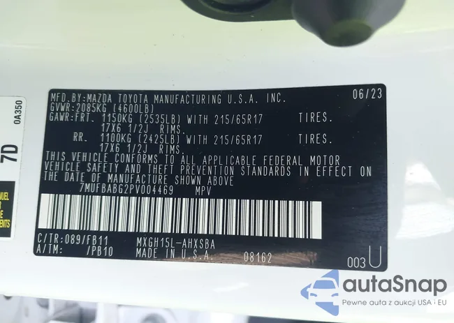 7MUFBABG2PV004469: 42777072