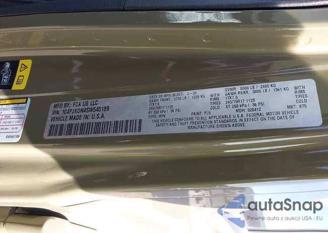 1C4PJXDN4SW545189: 42777360