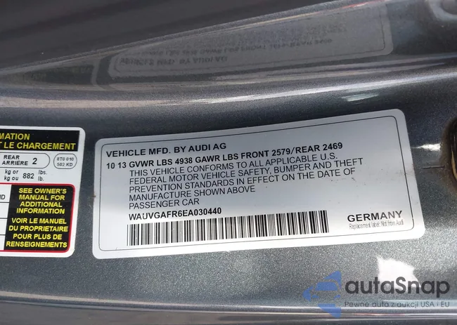 WAUVGAFR6EA030440: 42777525