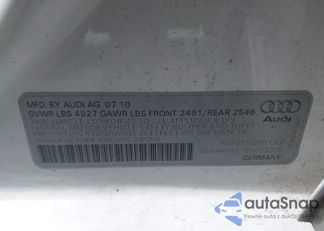 WAUFFAFL7BN013220: 42776692