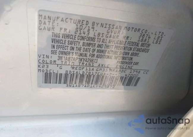 3N1AB7AP1KY429873: 42776776