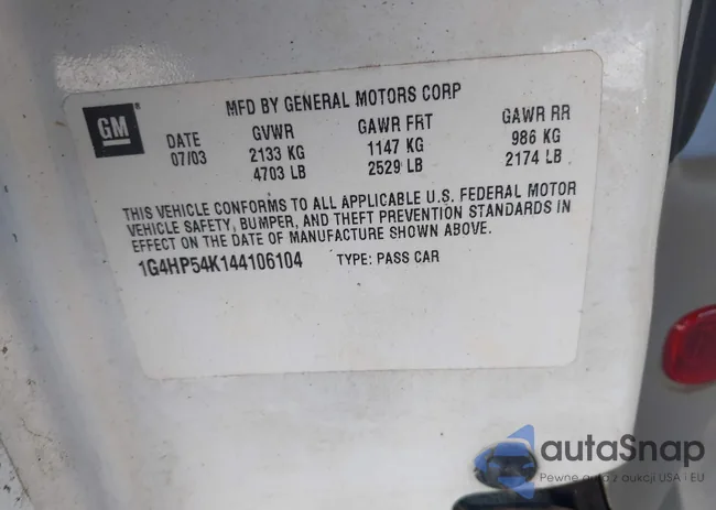 1G4HP54K144106104: 42776787