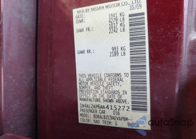 1N4AL2AP6AN415272: 42776848