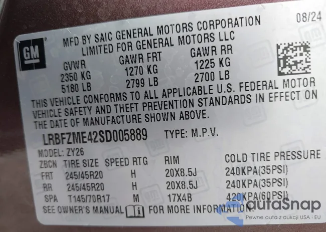 LRBFZME42SD005889: 42776912