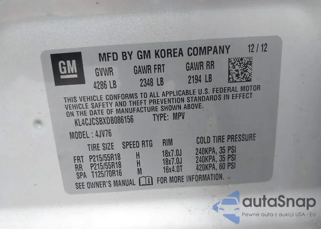 KL4CJCSBXDB086156: 42776913