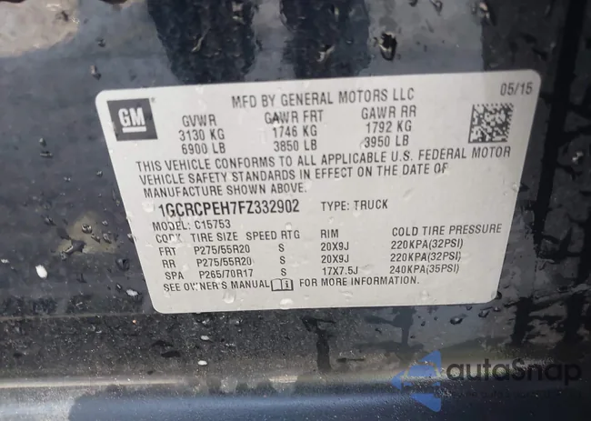 1GCRCPEH7FZ332902: 42778214