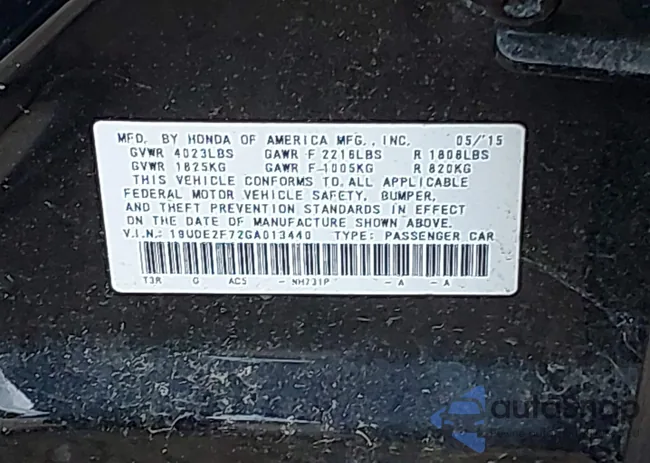 19UDE2F72GA013440: 42778236