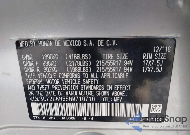 3CZRU6H55HM710710: 42778323