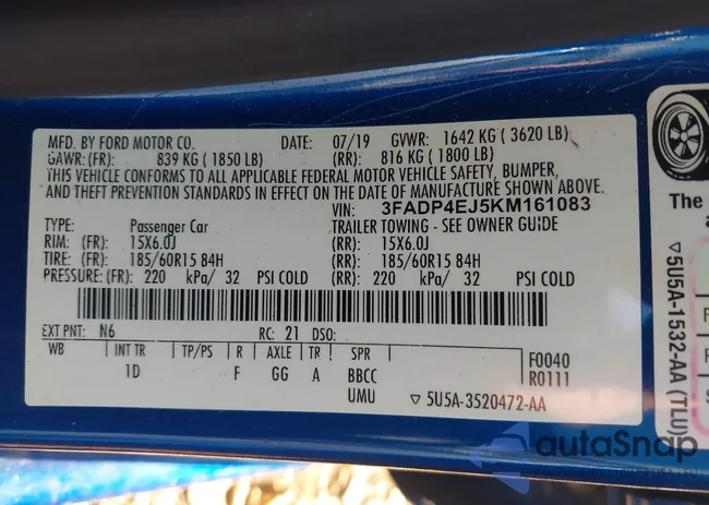 3FADP4EJ5KM161083: 42778468