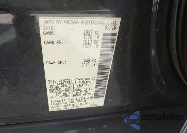 1N4AL3AP0HN310646: 42778502