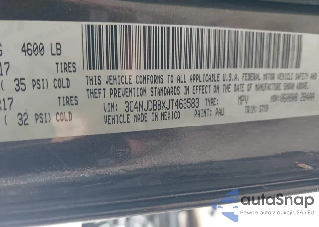 3C4NJDBBXJT463583: 42778529